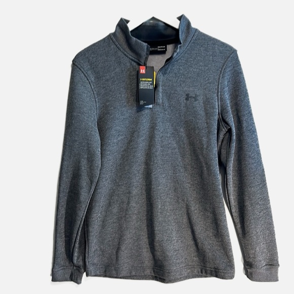 Under-Armour NWT Men’s X-Storm Loose Fit ¼  Zip Cold Gear Grey Small - Picture 1 of 10